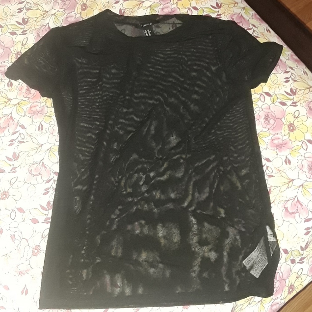 Sheer black shirt